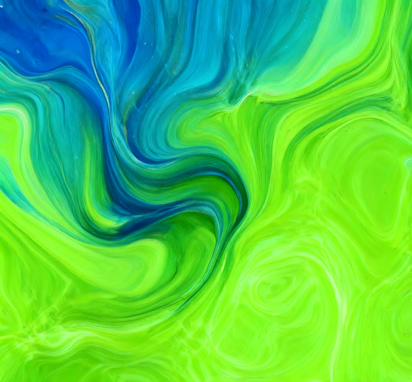 #DA2500655 Abstract Fusion of Green and Blue Swirls