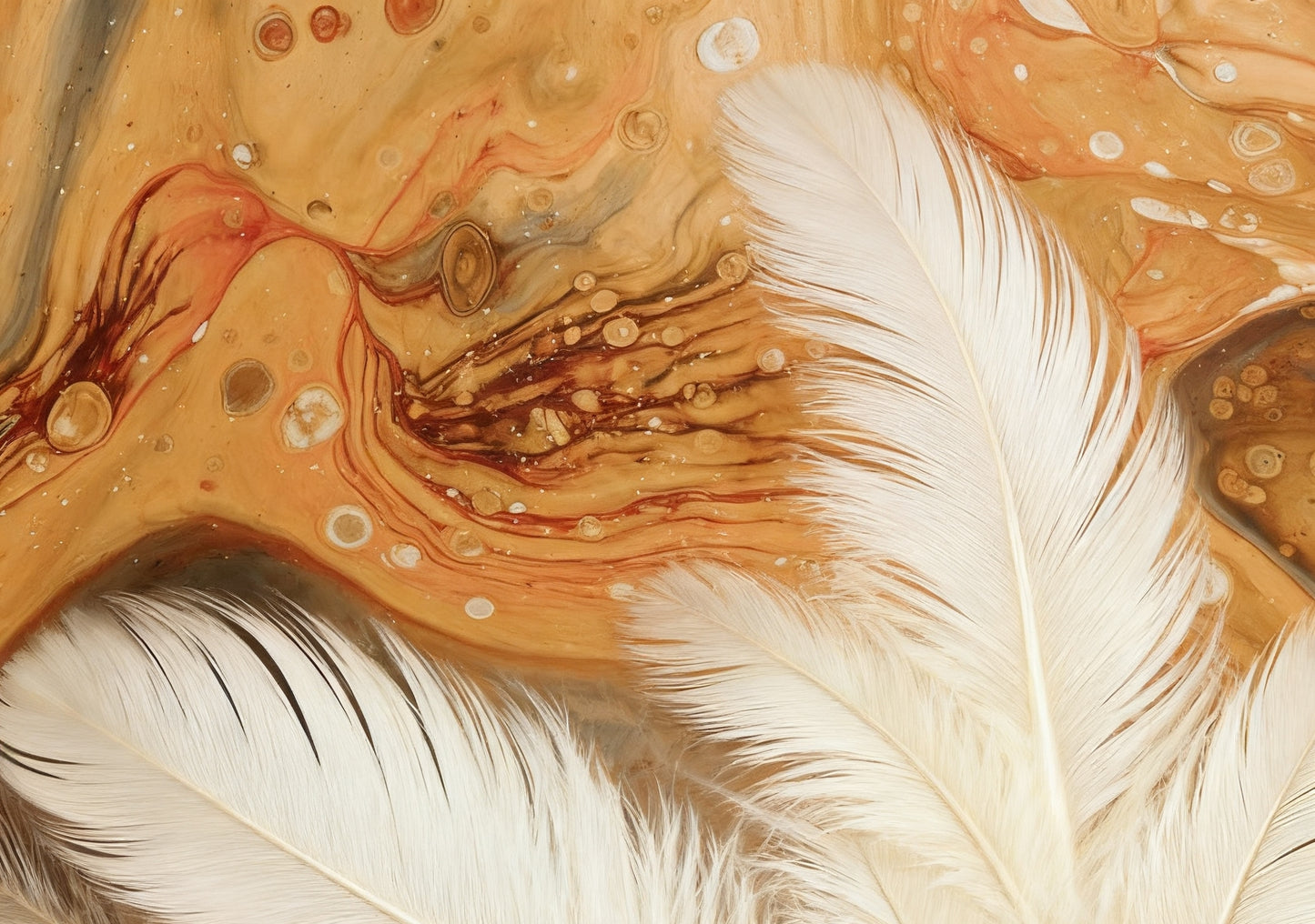 #DA2500657 Feathers on Abstract Earth