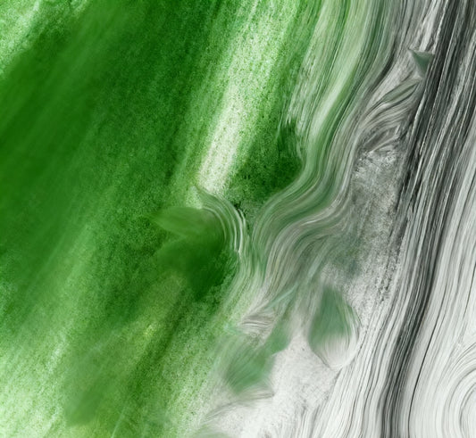 #DA2500650 Abstract Fusion of Green and Monochrome Textures