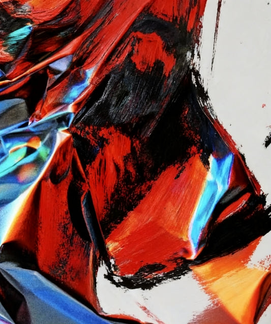 #DA2500634 Fiery Abstract with Iridescent Accents