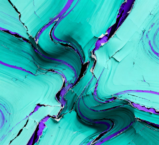 #DA2500547 Turquoise and Purple Swirls