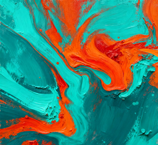 #DA2500669 Turquoise and Orange Fusion