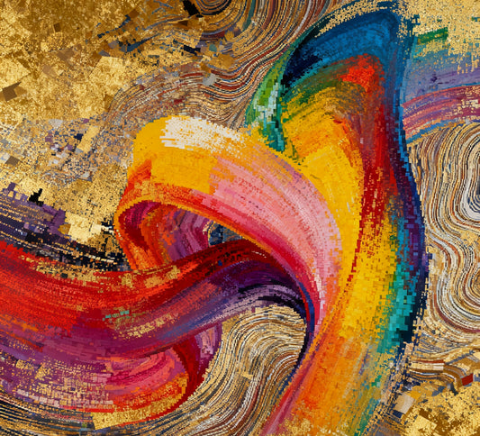 #DA2500626 Vibrant Pixelated Abstract Fusion