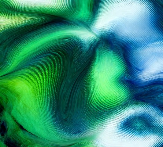 #DA2500647 Fluid Abstract Blend of Green and Blue
