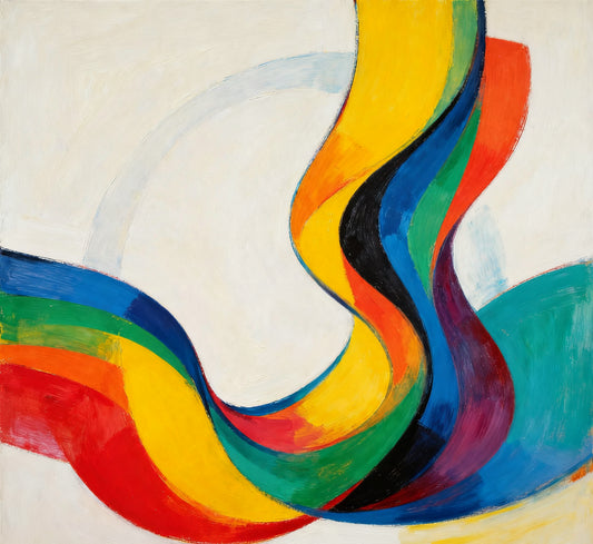 #DA2500630 Vibrant Curved Color Bands