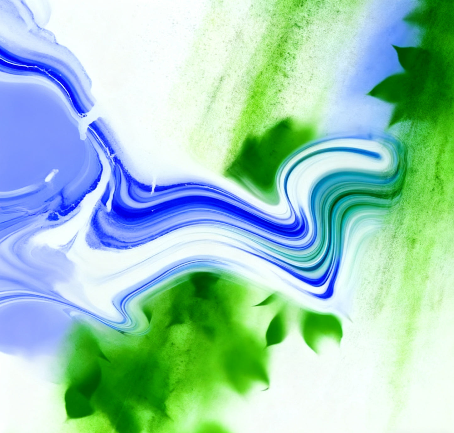 #DA2500651 Abstract Fusion of Blue and Green Hues